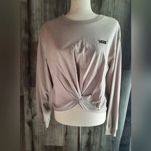 VANS NWOT long sleeve tshirt tan / khaki sz M